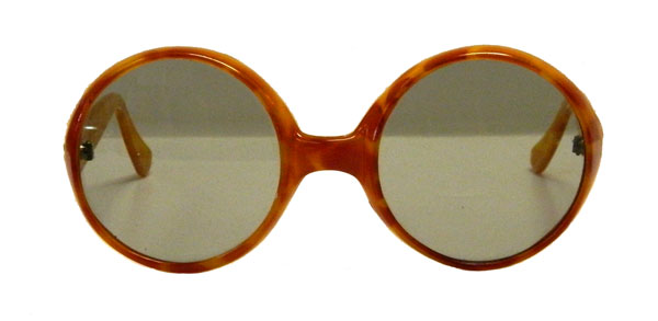 Vintage 1960's round Italian giraffe print sunglasses