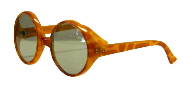 Vintage 1960's round Italian giraffe print sunglasses