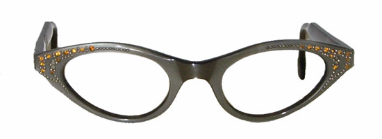 Vintage1950's rhinestone studded cat eye eyeglass frames