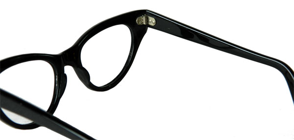 1960's black cat eye eyeglasses