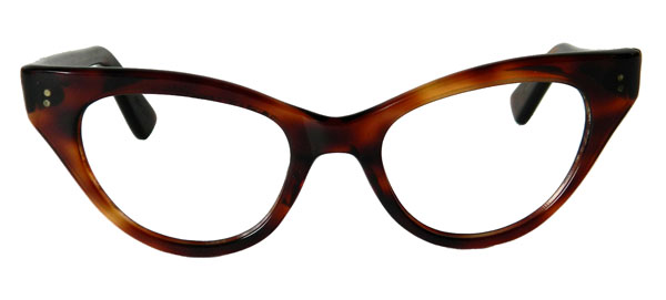 Vintage cat eye amber eyeglass frames