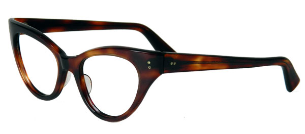 Vintage cat eye amber eyeglasss frames