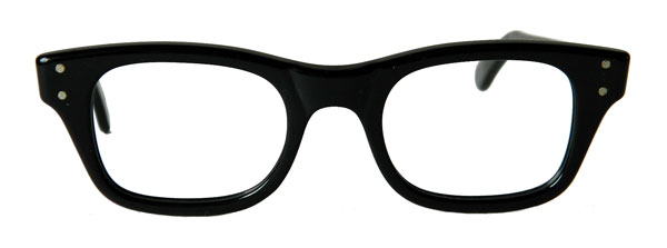 1960's mens black eyeglass frames
