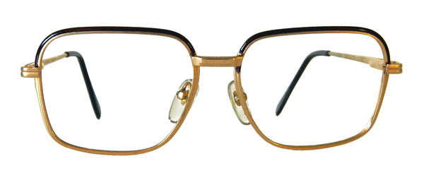 1980's gold metal wire eyeglass frames
