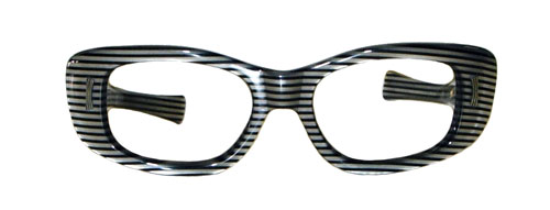 Vintage 1960's grey and silver stripe eyeglass frames