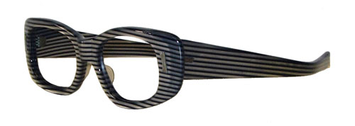 Vintage 1960's grey and silver stripe eyeglass frames