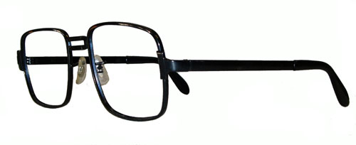 Men's 1970's black wire eyeglass frames