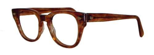 Men's vintage amber eyeglass frames