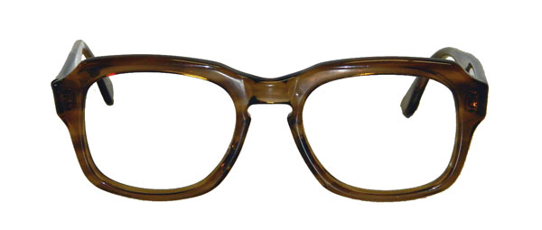 vintage 1970's clear smoke mens eyeglass frames