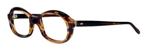 Womens 1960's amber oval eyeglasses