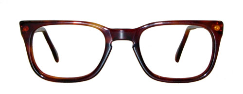 Vintage men's amber eyeglass frames