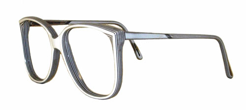 Vintage 1980's black and white eyeglass frames