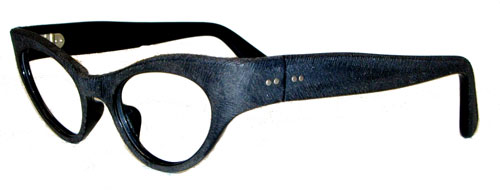 Vintage 1960's burnished black cateye frames