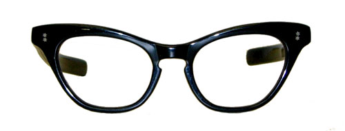 Vintage black cat eye eyeglass frames