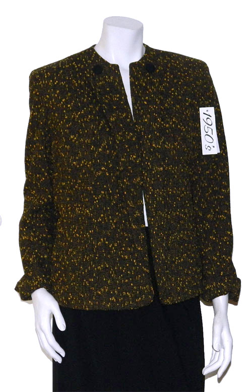 1950's yellow tweed blazer