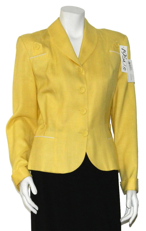 1950's yellow linen blazer