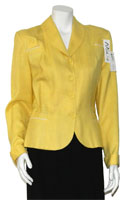 1950s yellow linen suit jacket