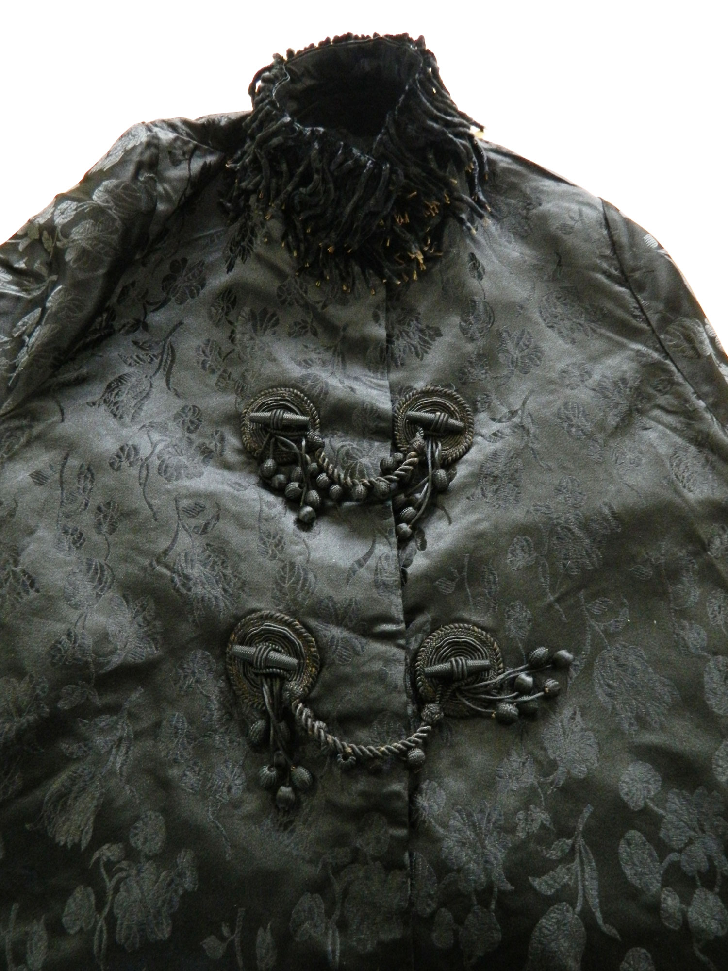 Victorian black silk cape