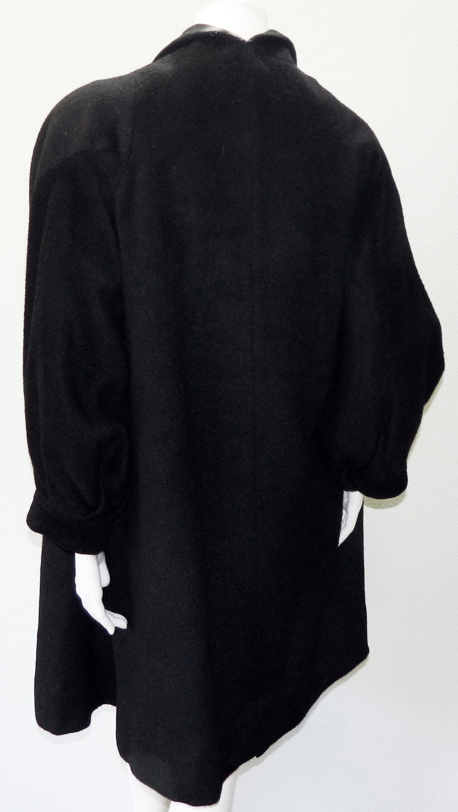1950's black mohair coat