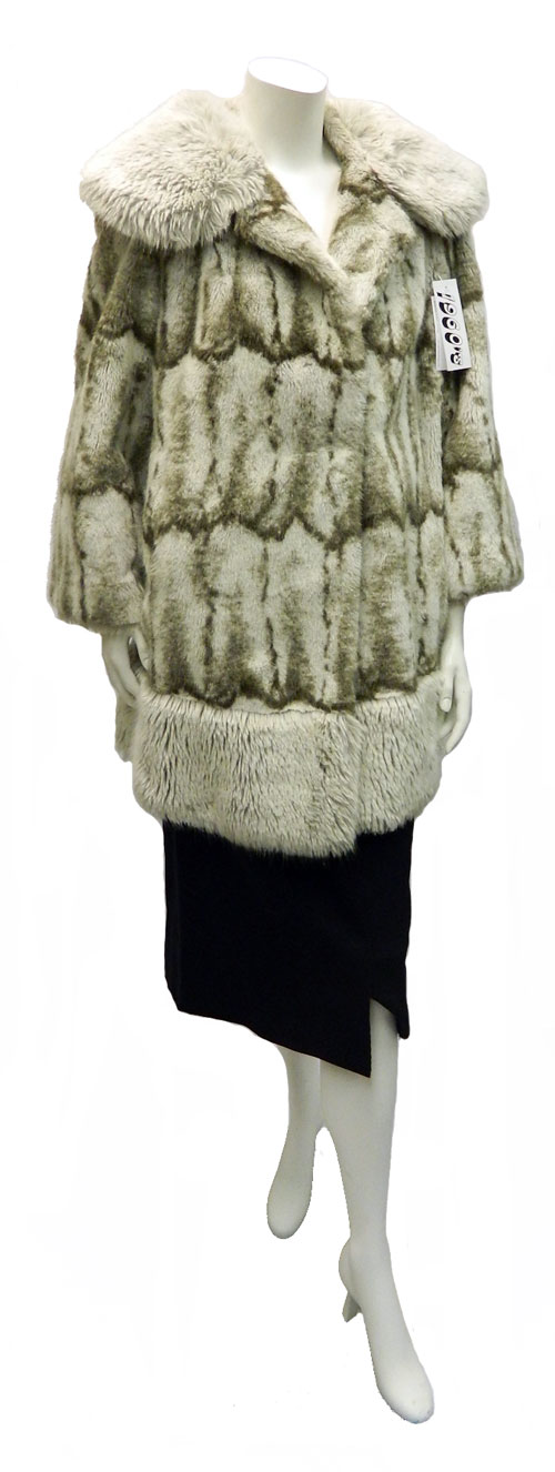 vintage faux seal fur coat