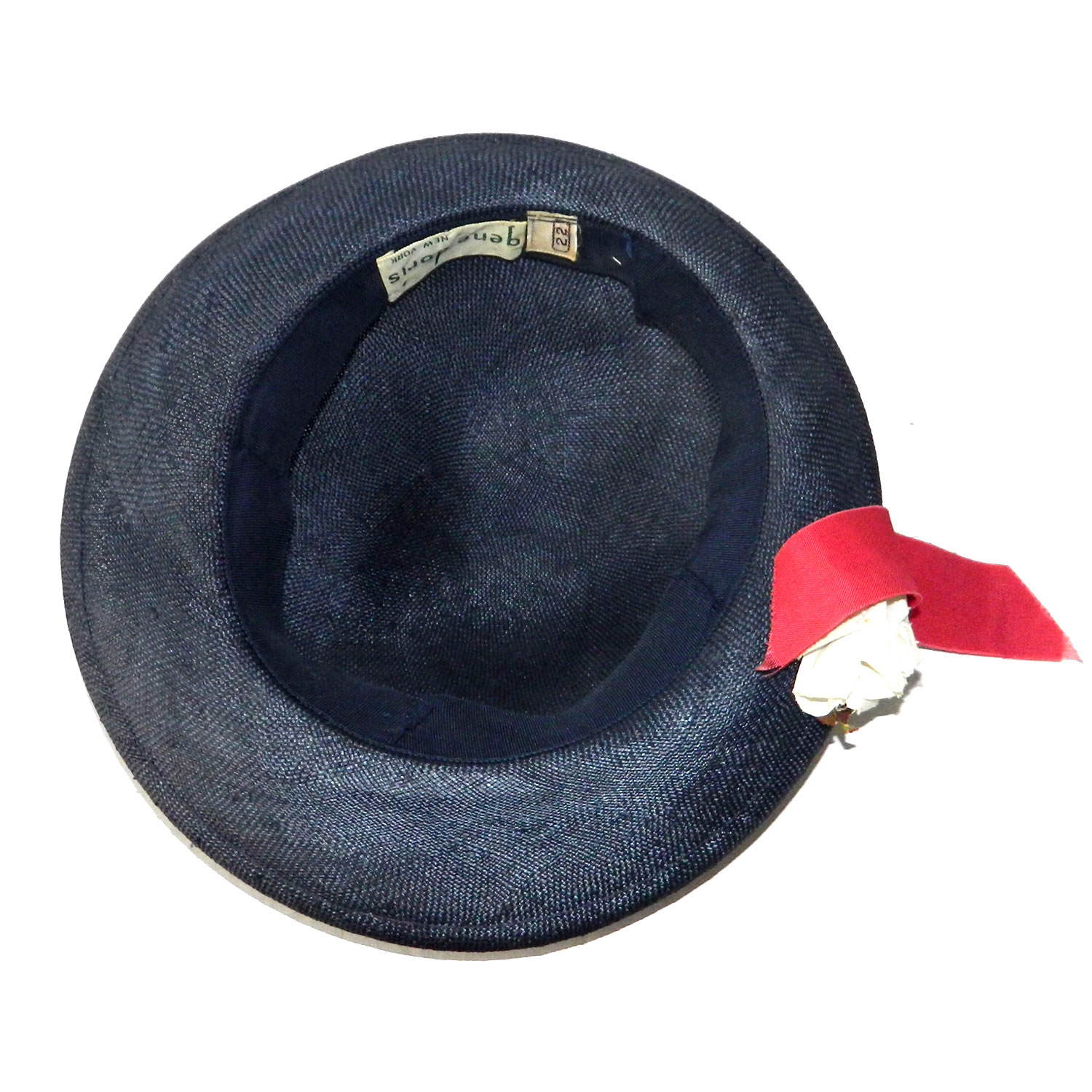1960s blue straw hat