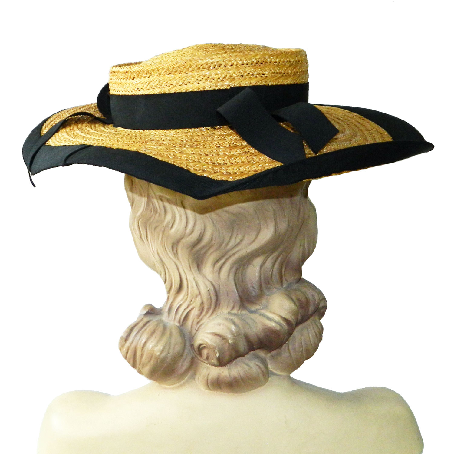 vintage staw sun hat