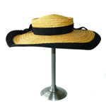 1950s black straw hat