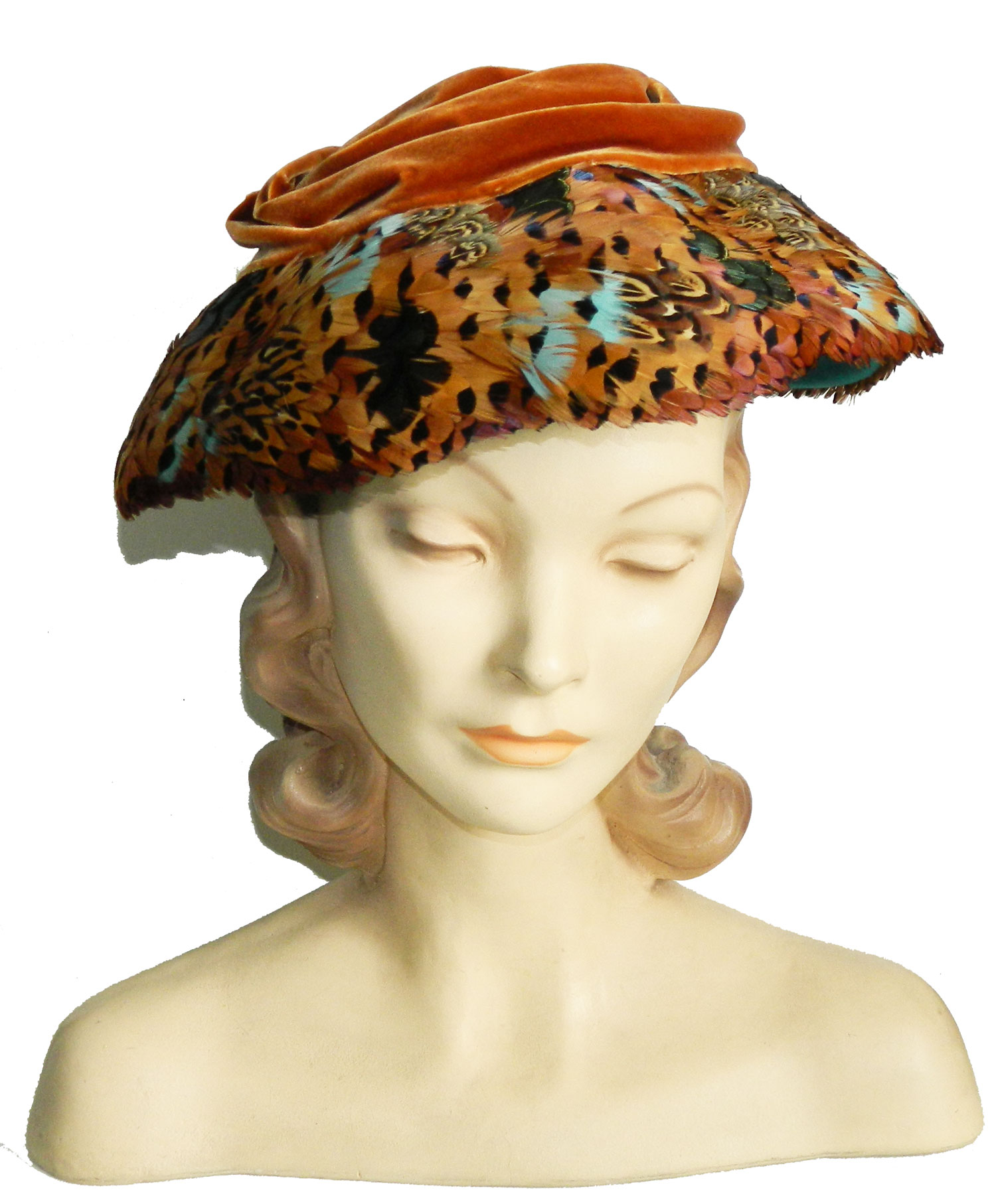 1960s feather hat