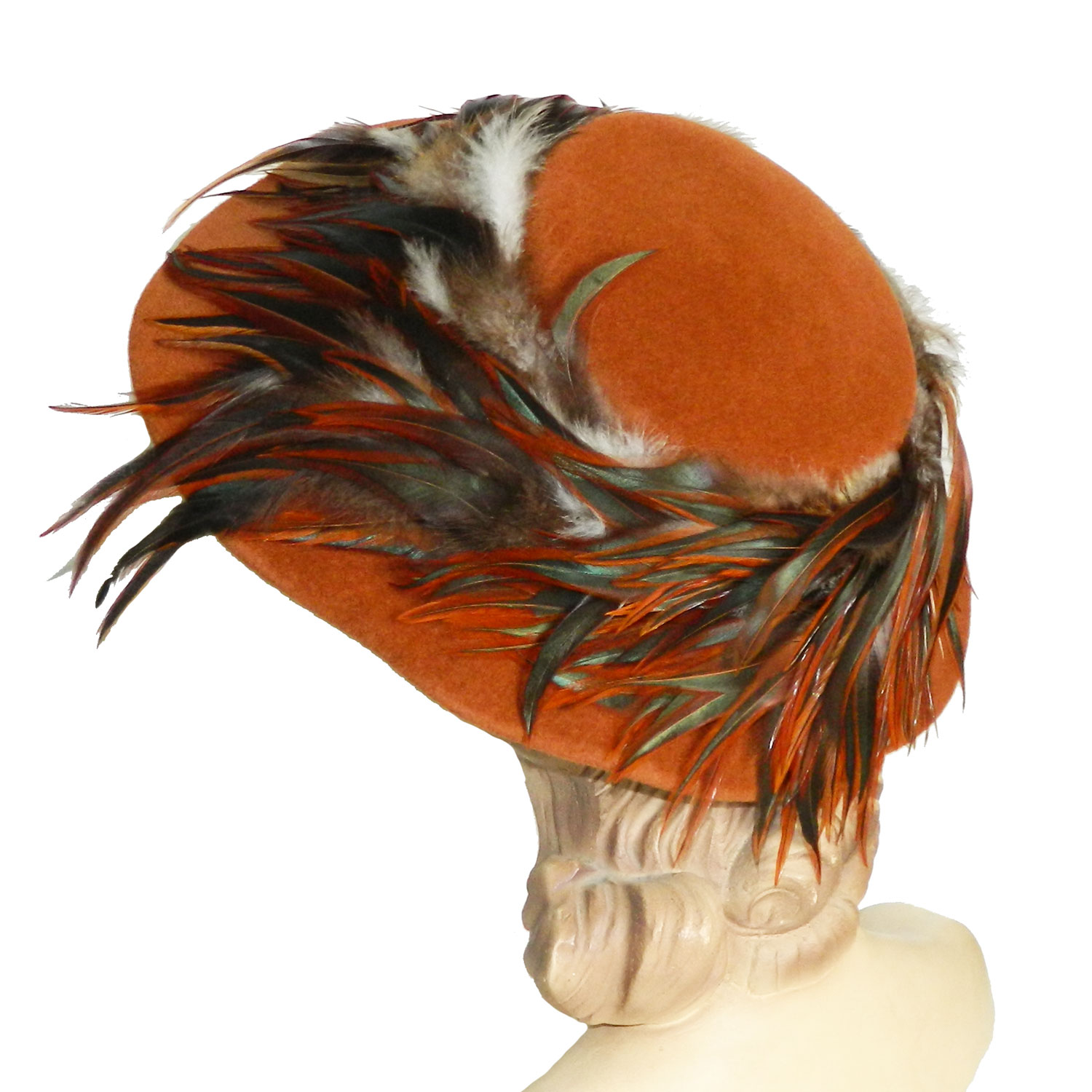 1960s feather hat