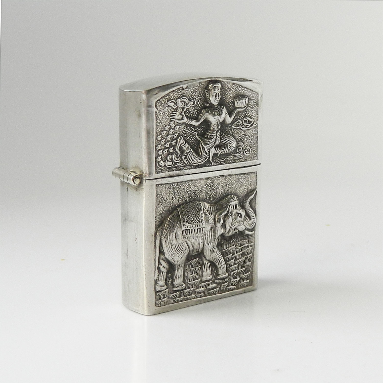 Siam sterling silver lighter case