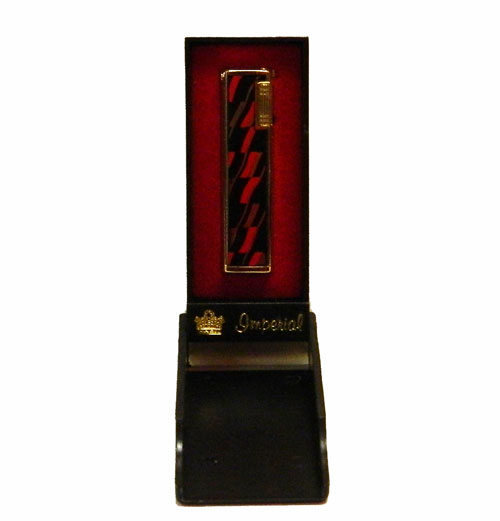 red black and gold vintage lighter