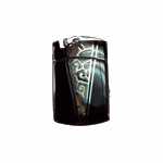 art deco lighter and cigarette case combination