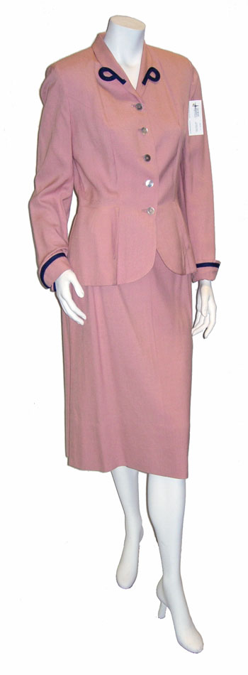 1950's Pink Linen Suit