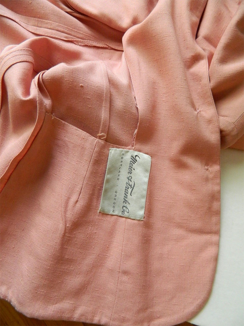 1950's pink linen suit