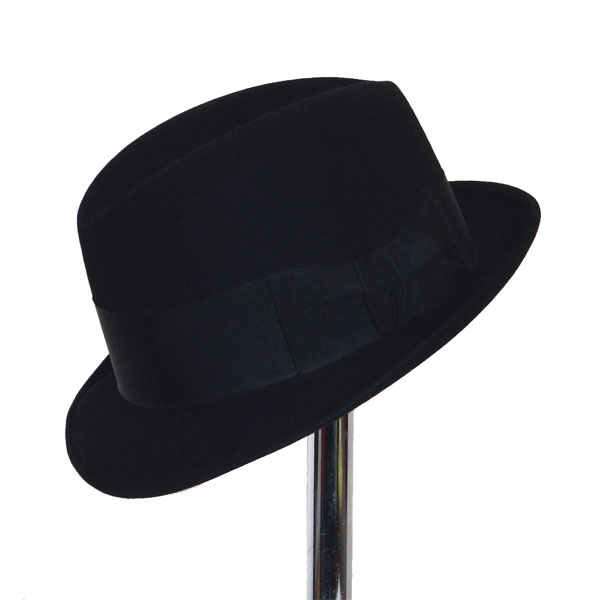 Vintage Black Trilby Hat