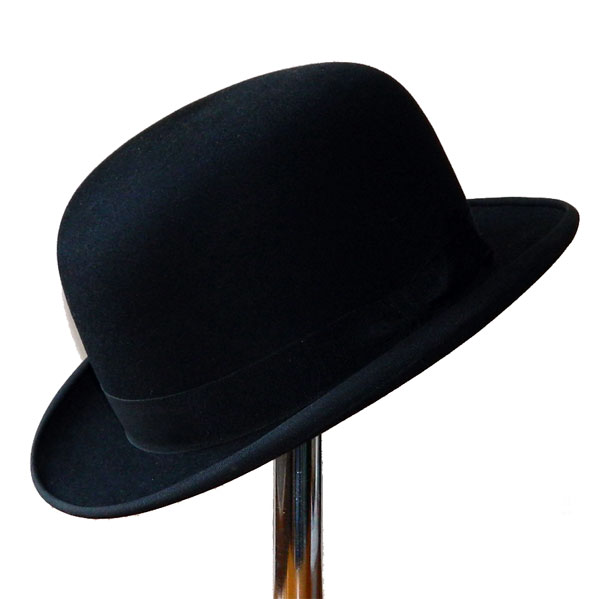 Vintage Black Derby Hat