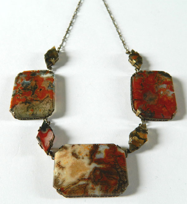 Sterling agate necklace