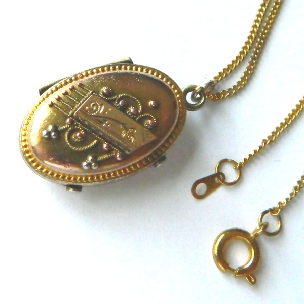 Antique locket necklace