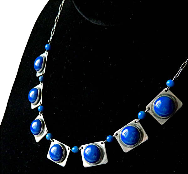 Sterling silver art deco necklace