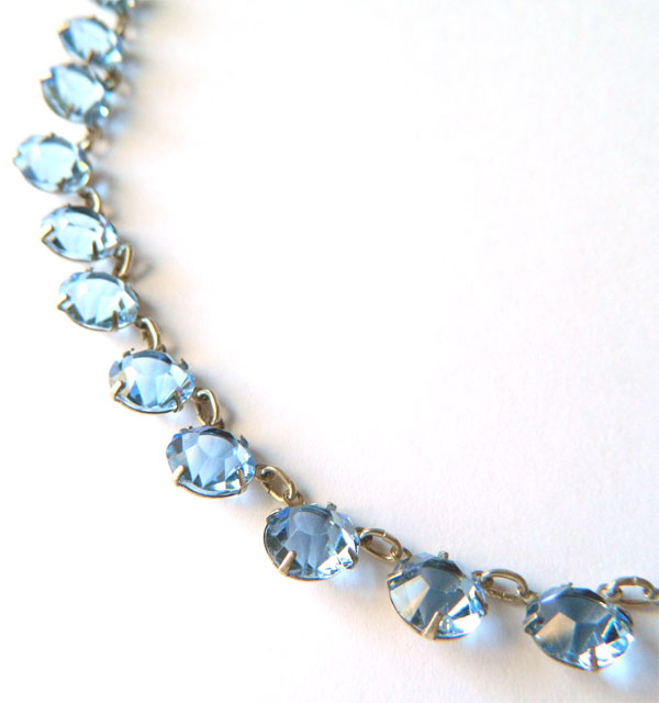 Sterling silver art crystal necklace