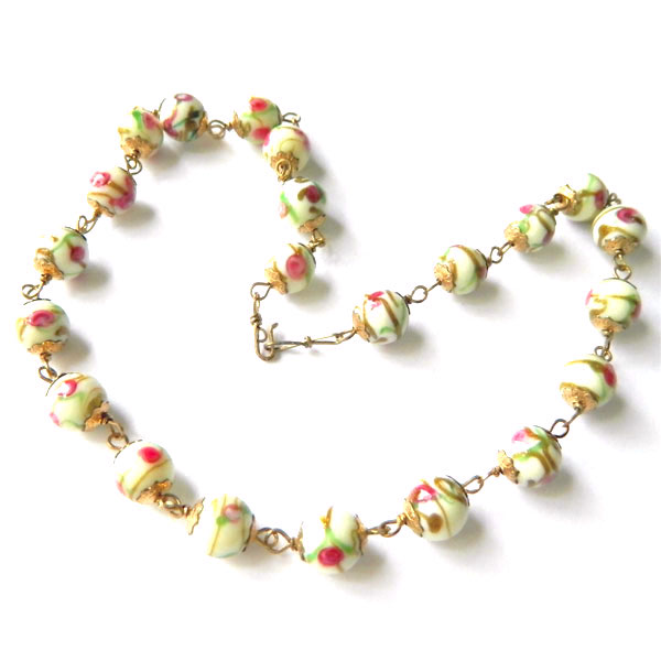 Murano glass bead necklace