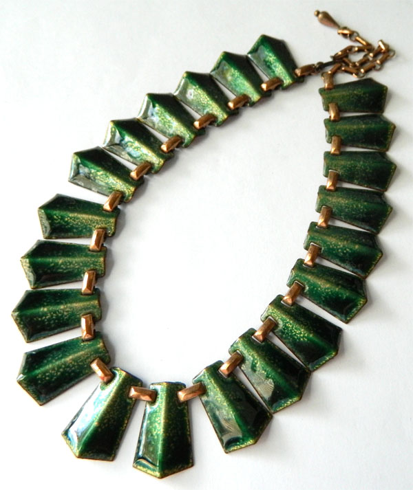 1950's enameled copper Necklace