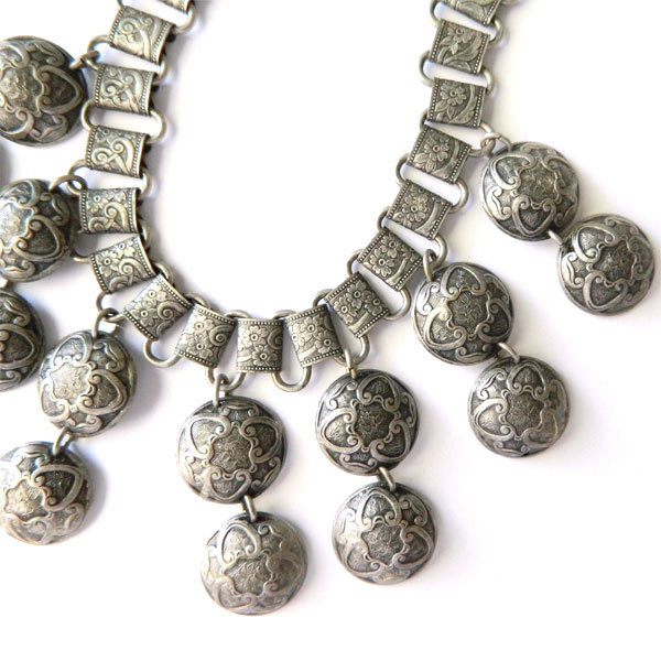 Antique nickel silver necklace
