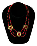 1930s red bead necklace