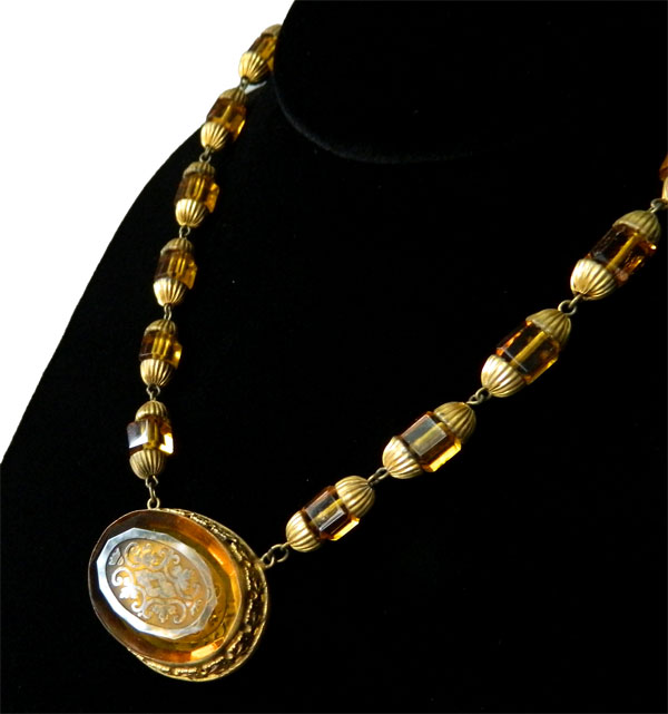 Czechoslovakian glass necklace