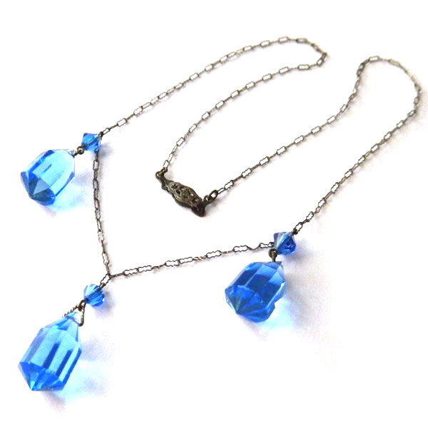 Blue crystal necklace