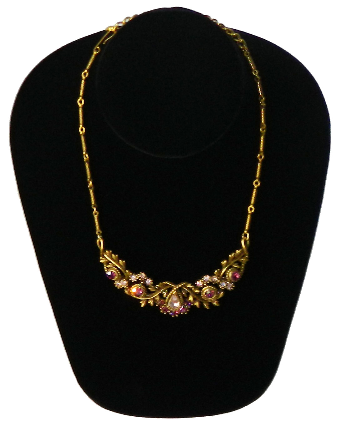 1950s purple rhinestone necklace