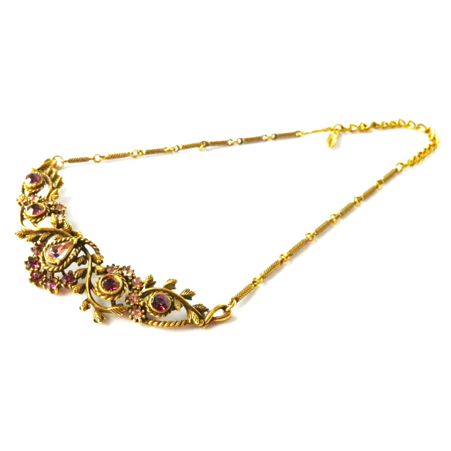 1950s purple rhinestone necklace