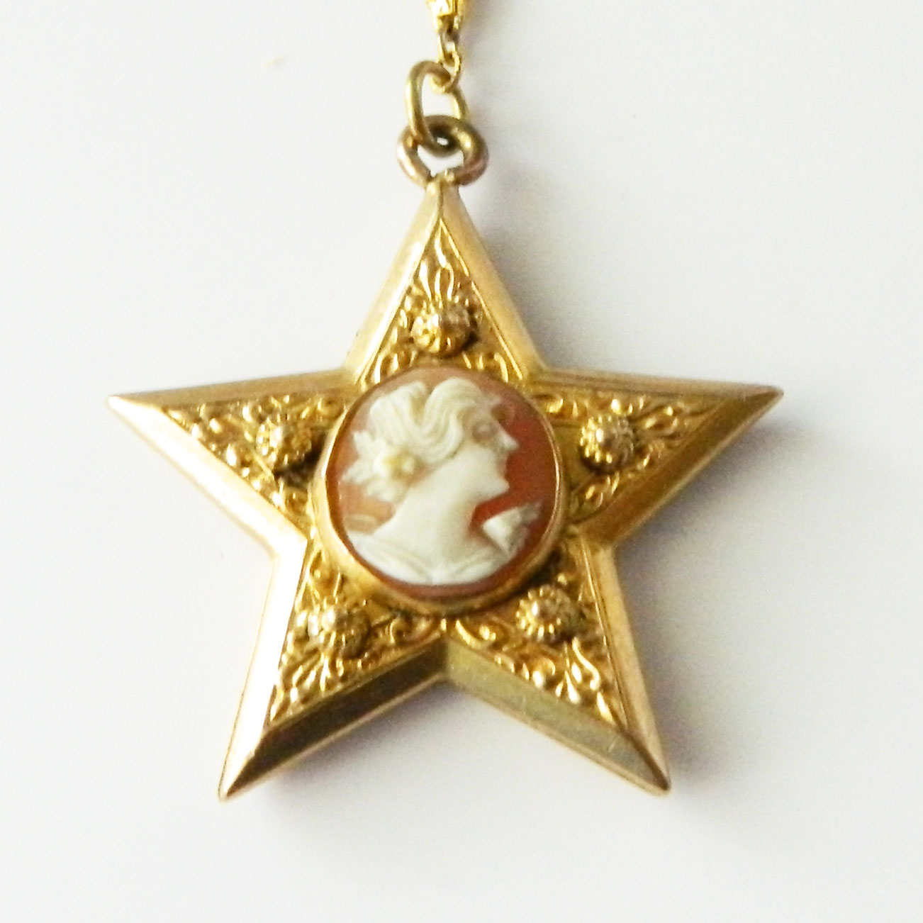 cameo star locket