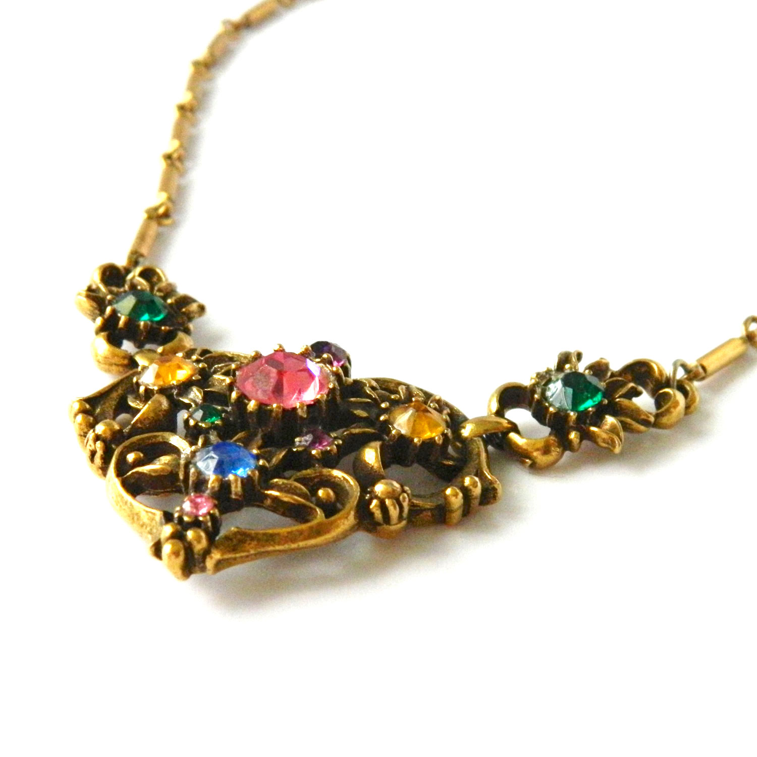 1950s Coro rhinestone necklace